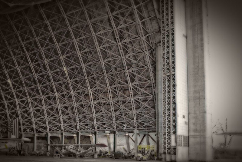 Interior of a plane hangar